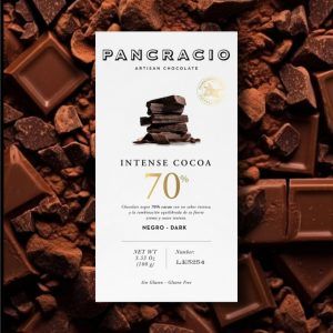 Chocolate negro Pancracio 70% cacao.